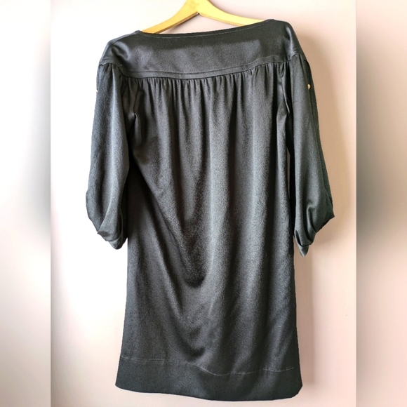 Diane Von Furstenberg Black Silk Midi Dress 8 - Picture 12 of 13